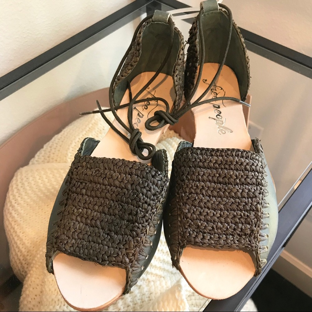 Free People Olive Beaumont Woven Flat 40